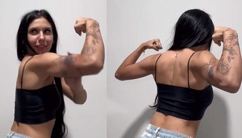 Ana Castela exibe braços musculosos, e amigo brinca: 'Bodybuilder' (Reprodução/Instagram/@anacastelacantora)